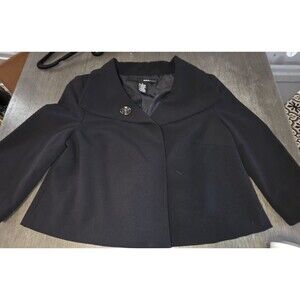 Mixit Womans Black Blazer Size 2 Short Snap Closure